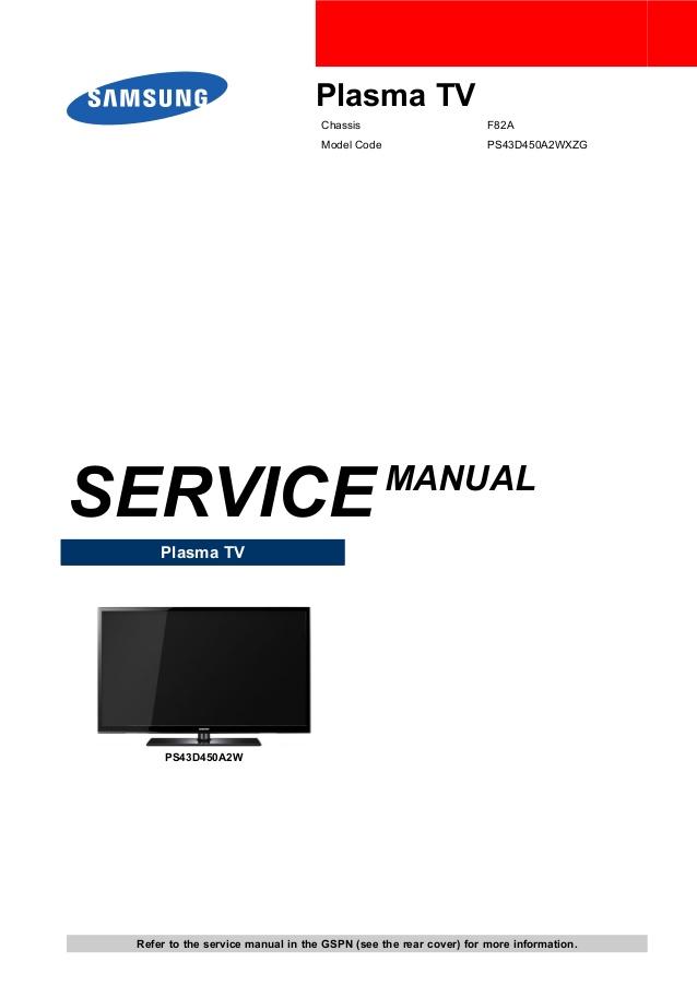 Samsung Plasma Tv User Manual 450 Series